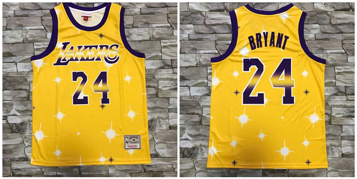 Lakers 24 Kobe Bryant Yellow Star Hardwood Classics Jersey,We sell and wholesale Lakers 24 Kobe Bryant Yellow Star Hardwood Classics Jersey on line form chian!